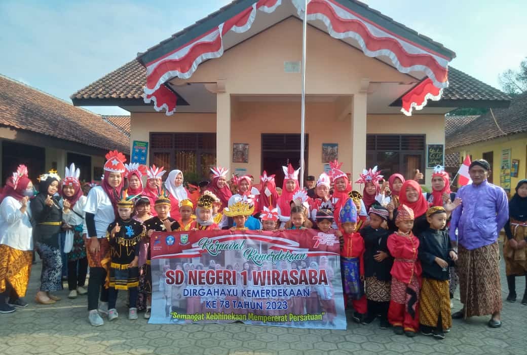Semarak Karnaval Budaya SD Negeri 1 Wirasaba Meriahkan HUT RI ke-78